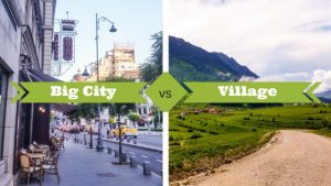 City Life Vs Village Life Essay in Hindi